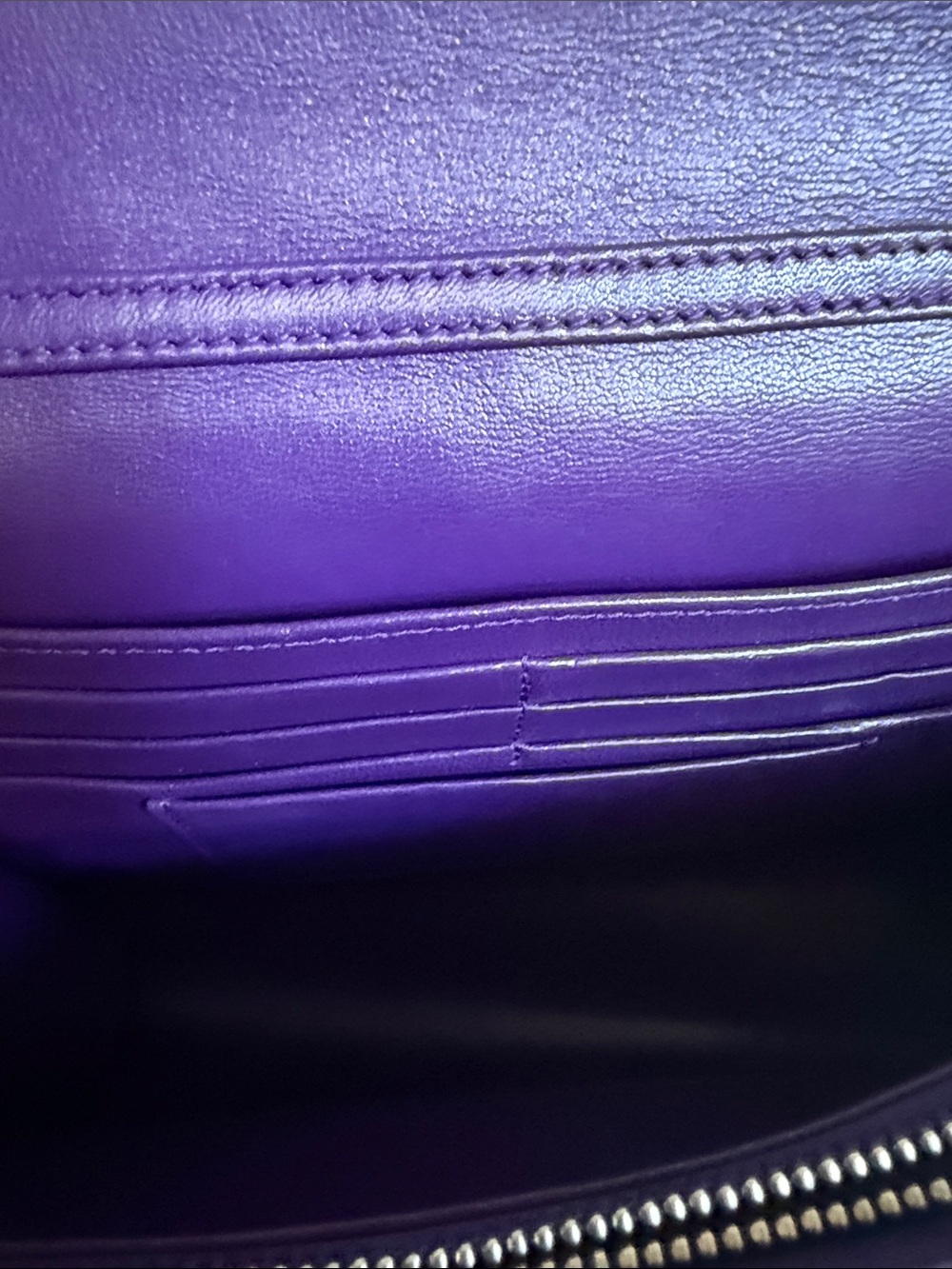 Dior Quilted Three-Tone Crossbody - Deep Purple, Burgundy & with Silver Python - Picture 7 of 12